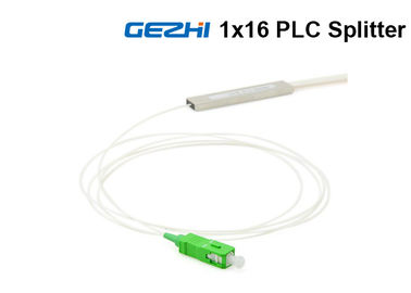 1x16 Fiber Optical Blockness PLC Splitter Device SC/APC Or SC/UPC Connector